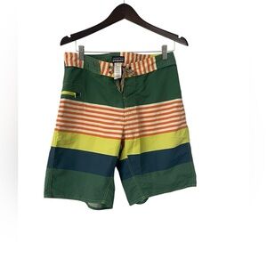 Patagonia wavefarer striped swim trunks board short size 32‎ swim outdoor beach